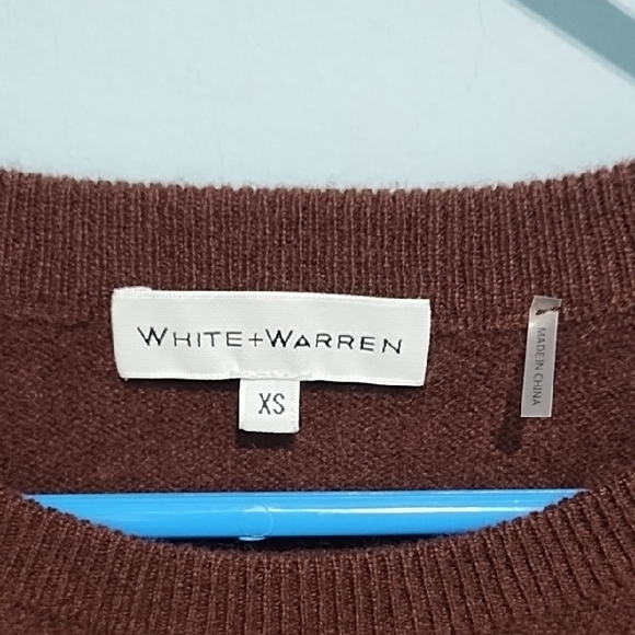 White + Warren Chocolate Knit Top - Picture 2 of 5
